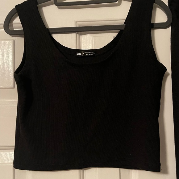 Crop tank top sweat suit